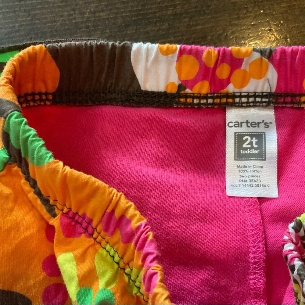 70’s Vibe Carter's Toddler Skorts- Pink, Orange, Green
